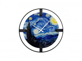Часы интерьерные NT155 VAN GOGH STARRY NIGHT в Петровском - petrovskij.mebel-nsk.ru | фото