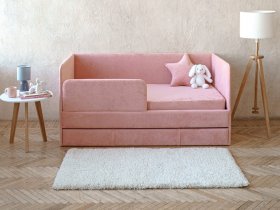 Диван-кровать Happy (коралловый) в Петровском - petrovskij.mebel-nsk.ru | фото