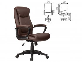 Кресло офисное BRABIX Enter EX-511, коричневое в Петровском - petrovskij.mebel-nsk.ru | фото