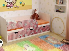 Кровать детская с ящиками 1,86 Минима Hello Kitty в Петровском - petrovskij.mebel-nsk.ru | фото