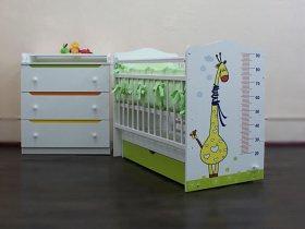 Кроватка детская Жираф с маятником в Петровском - petrovskij.mebel-nsk.ru | фото