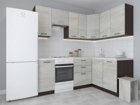 Модульная угловая кухня 1,4м*2,1м Лада (пикард) в Петровском - petrovskij.mebel-nsk.ru | фото