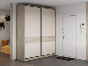 Шкаф-купе Бостон ШК-005 (2.0 м) (дуб крафт серый/кашемир) в Петровском - petrovskij.mebel-nsk.ru | фото